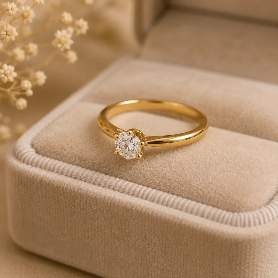 Bague Solitaire Or